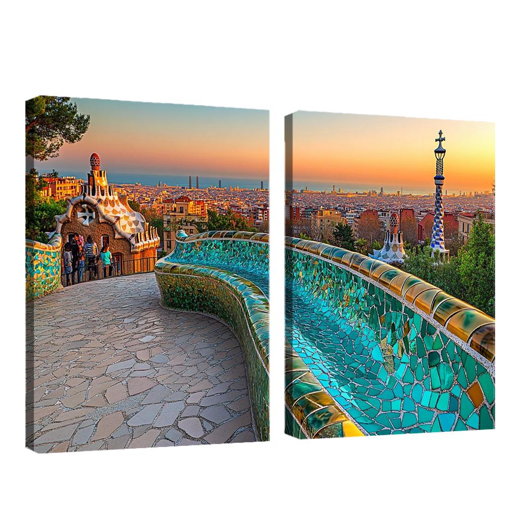 Park Guell Barcelona custom paintings frame