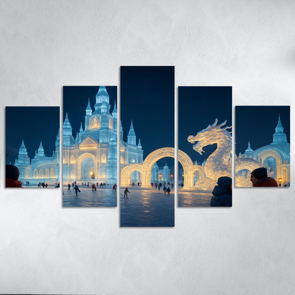 Harbin International Ice And Snow Sculpture Festival - Harbin China oil paintings frame