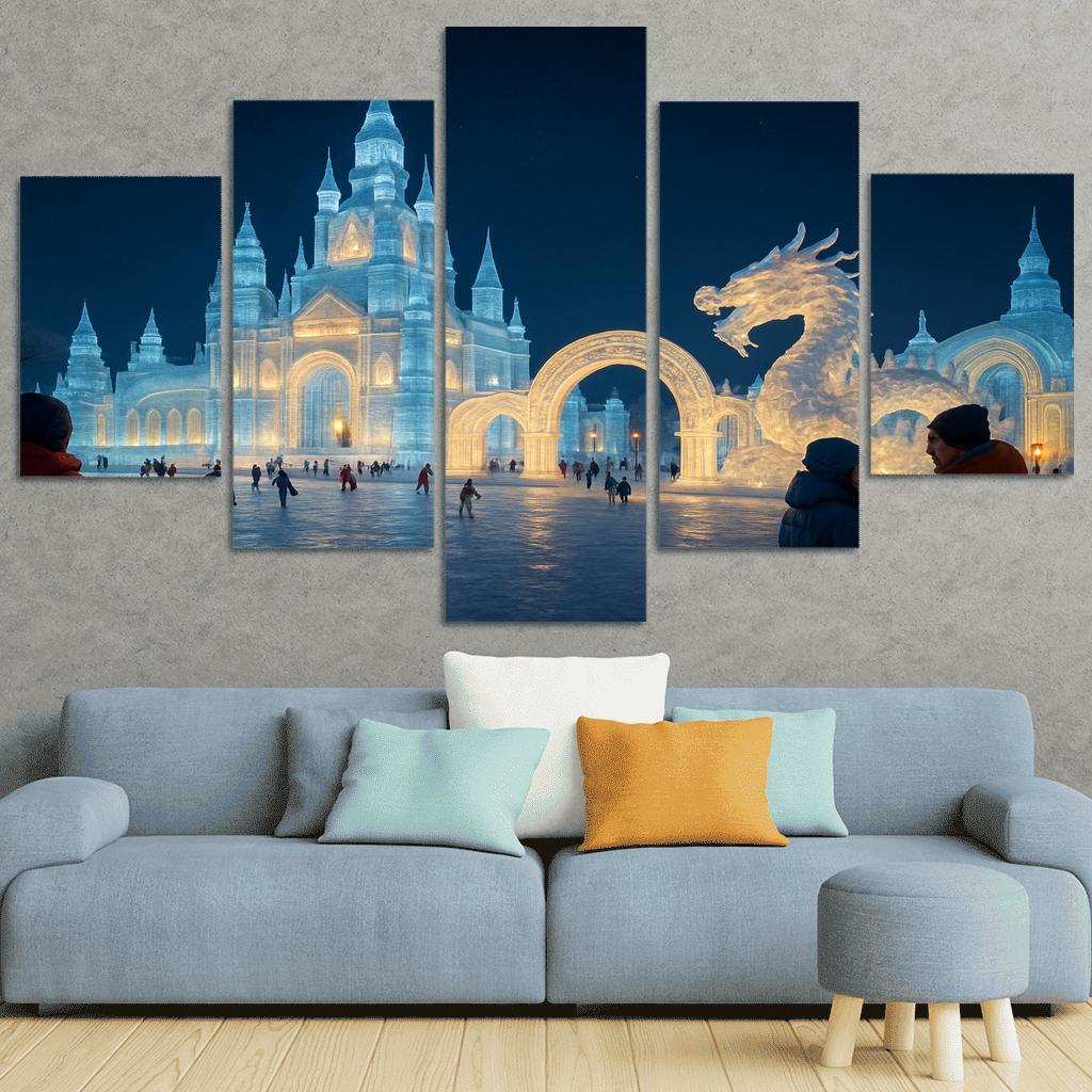 Harbin International Ice And Snow Sculpture Festival - Harbin China oil paintings frame