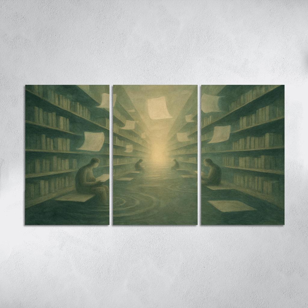 Library Of Quiet Echoes canvas paintings frame