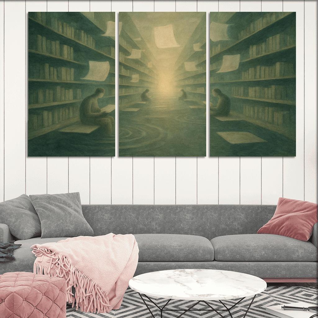 Library Of Quiet Echoes canvas paintings frame