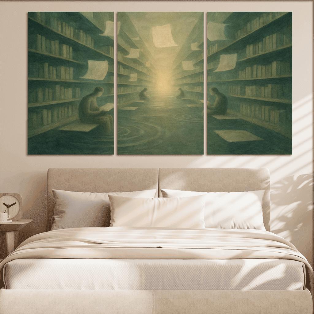 Library Of Quiet Echoes canvas paintings frame