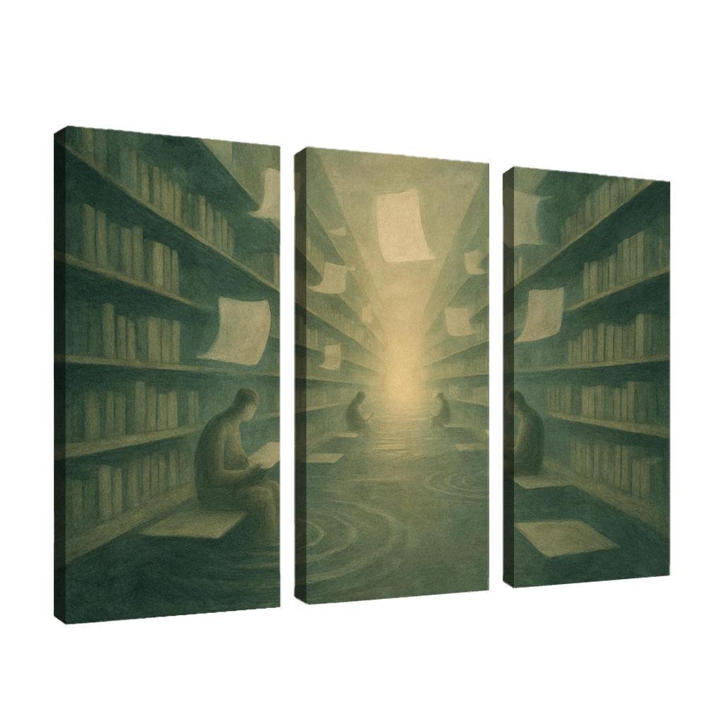 Library Of Quiet Echoes canvas paintings frame