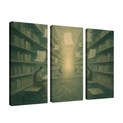 Library Of Quiet Echoes canvas paintings frame