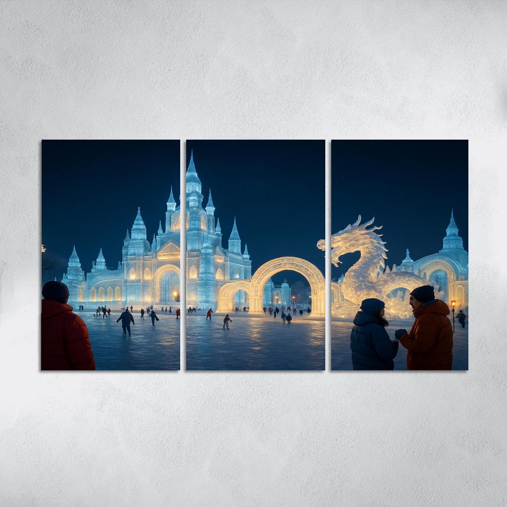 Harbin International Ice And Snow Sculpture Festival - Harbin China oil paintings frame