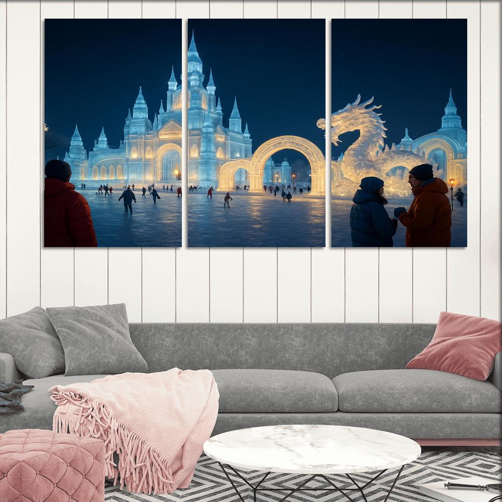 Harbin International Ice And Snow Sculpture Festival - Harbin China oil paintings frame