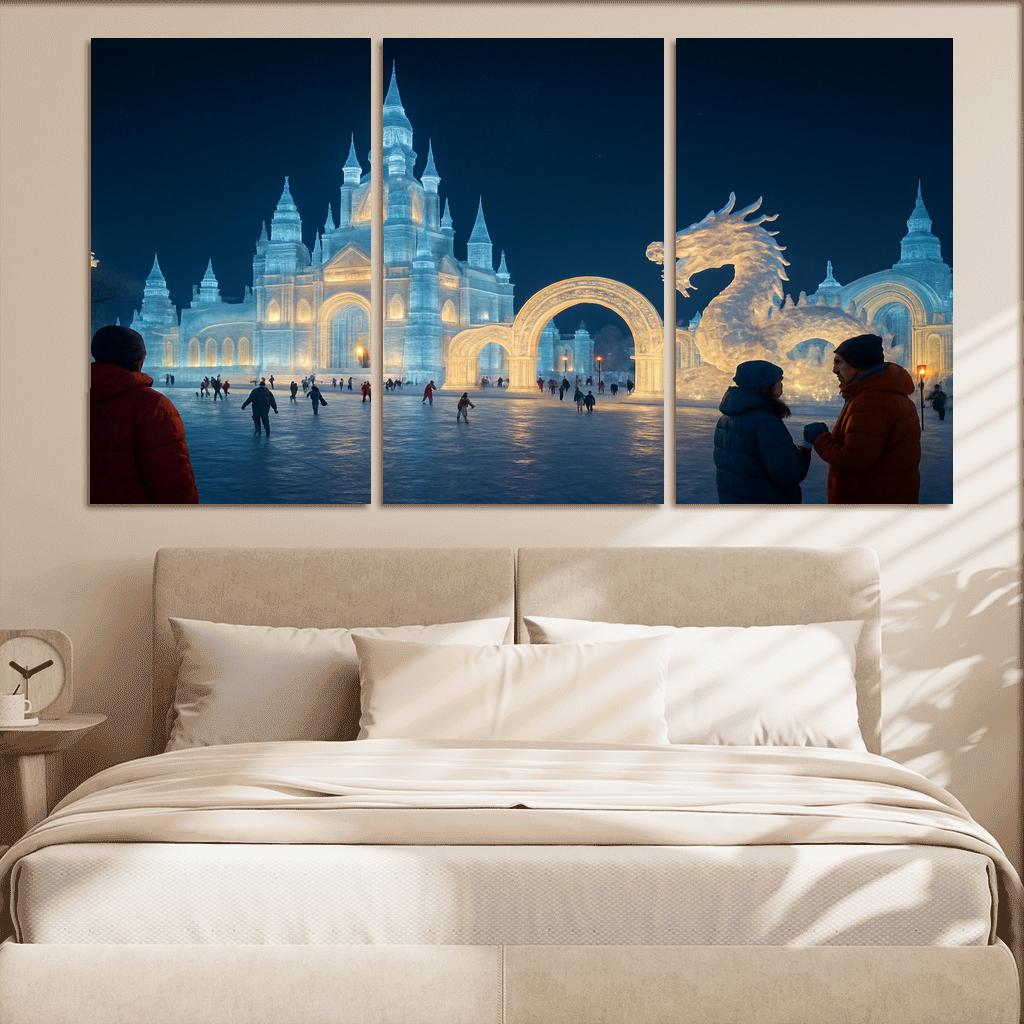 Harbin International Ice And Snow Sculpture Festival - Harbin China oil paintings frame