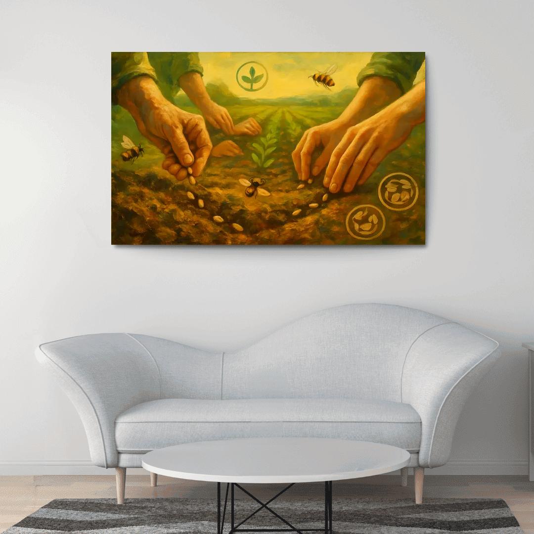 Seeds Of Tomorrow Regenerative Agriculture canvas paintings frame