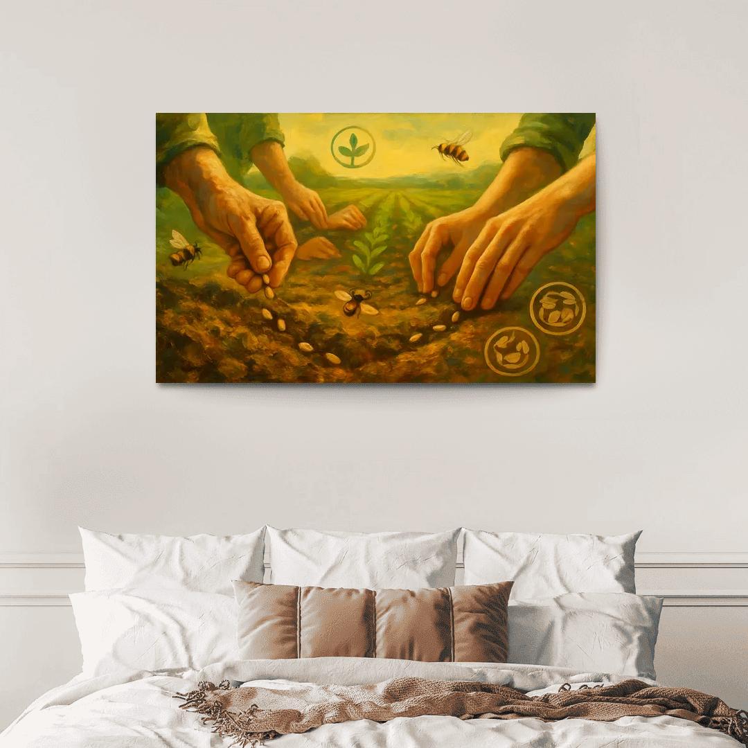 Seeds Of Tomorrow Regenerative Agriculture canvas paintings frame