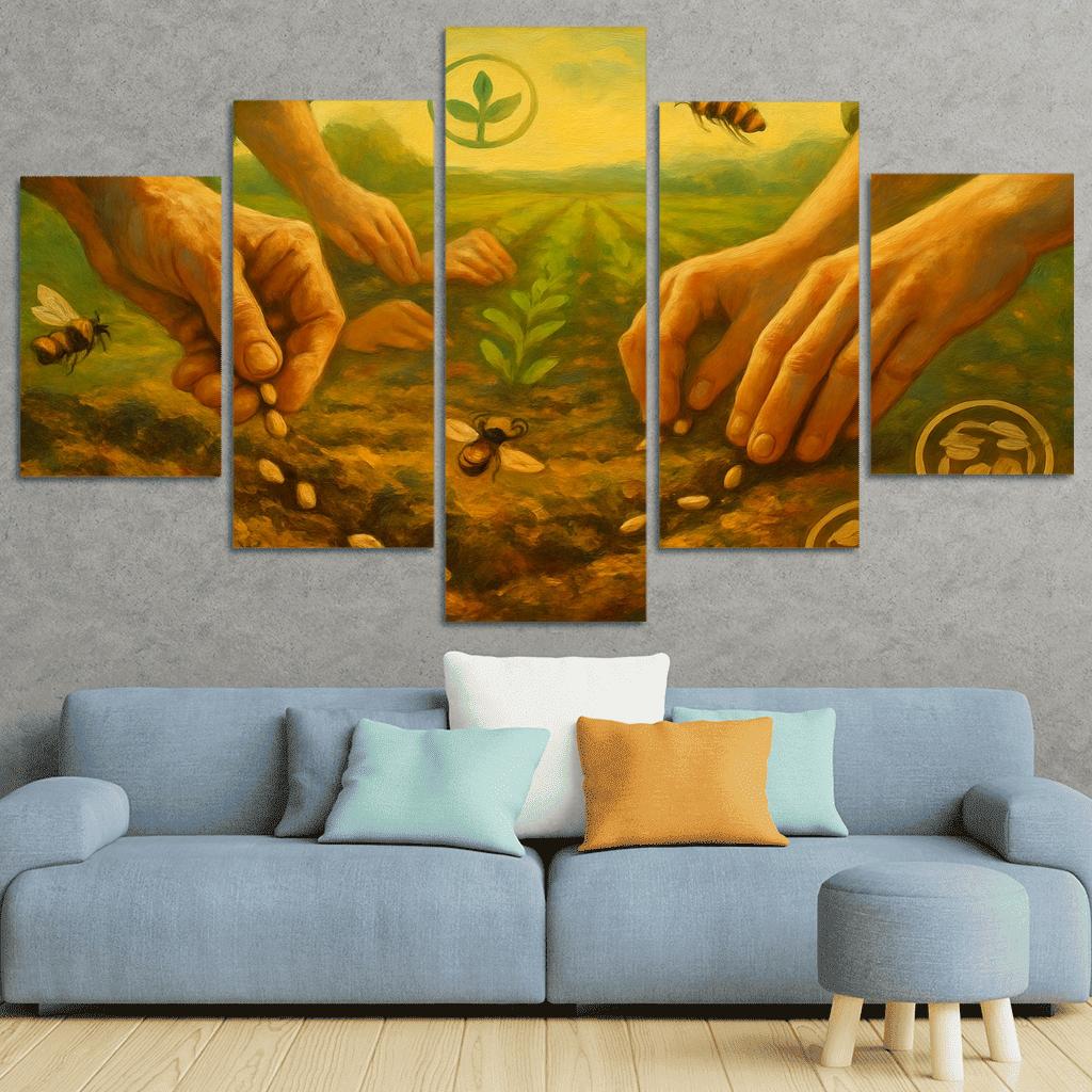 Seeds Of Tomorrow Regenerative Agriculture canvas paintings frame