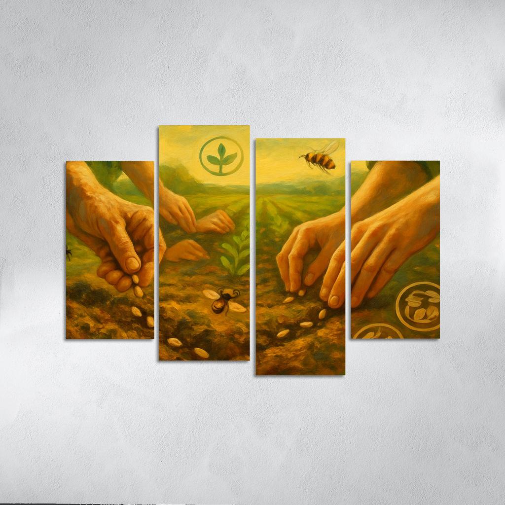 Seeds Of Tomorrow Regenerative Agriculture canvas paintings frame