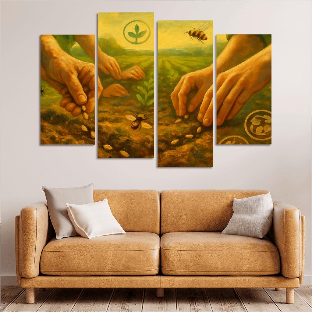 Seeds Of Tomorrow Regenerative Agriculture canvas paintings frame