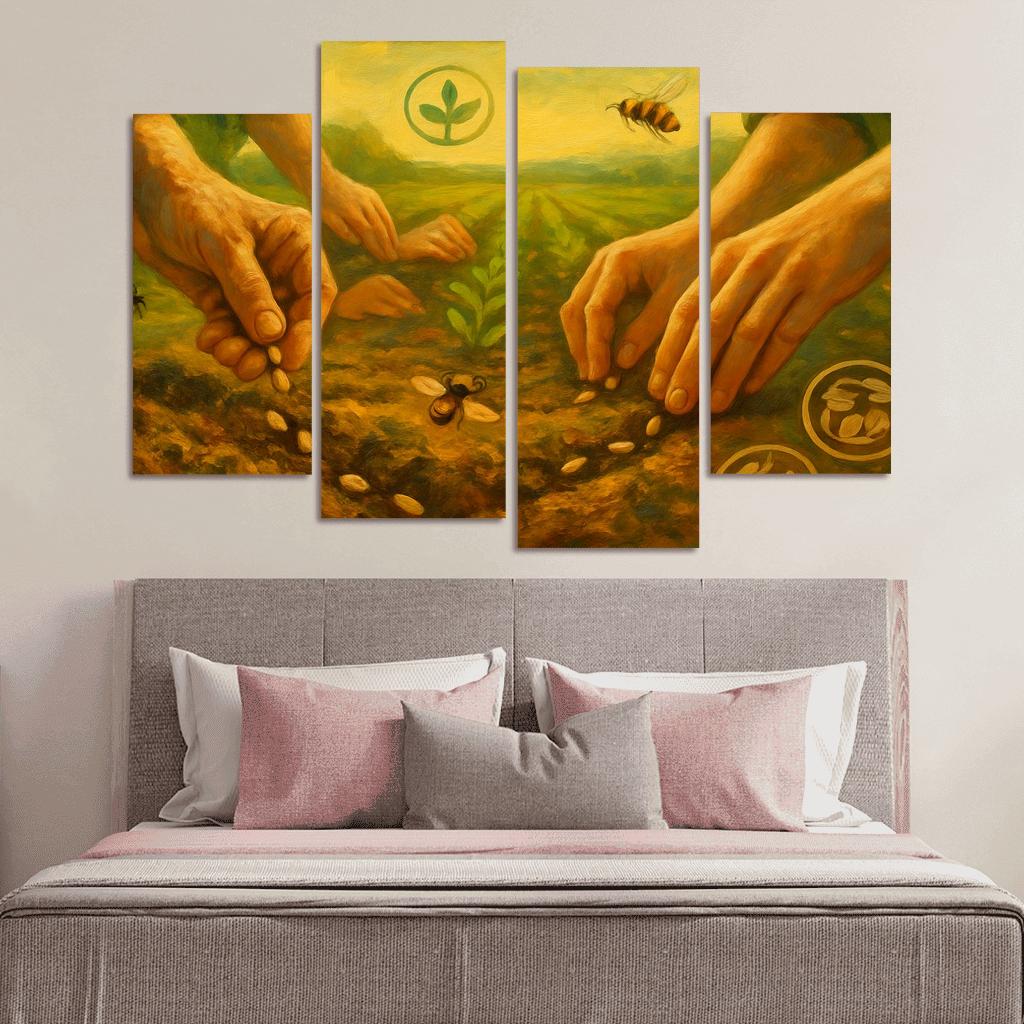 Seeds Of Tomorrow Regenerative Agriculture canvas paintings frame