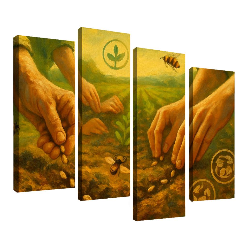 Seeds Of Tomorrow Regenerative Agriculture canvas paintings frame