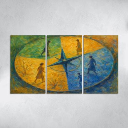 Compass Of Inner Seasons framed paintings
