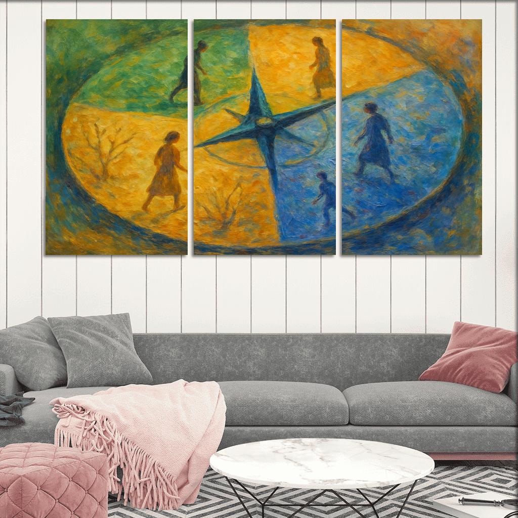 Compass Of Inner Seasons framed paintings