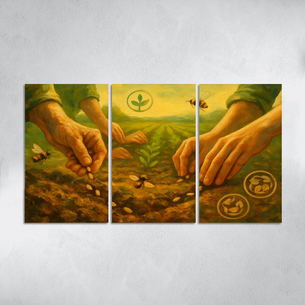Seeds Of Tomorrow Regenerative Agriculture canvas paintings frame