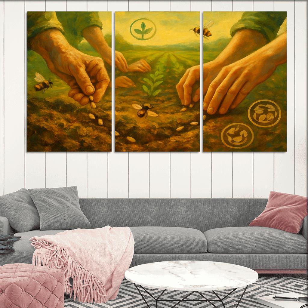 Seeds Of Tomorrow Regenerative Agriculture canvas paintings frame