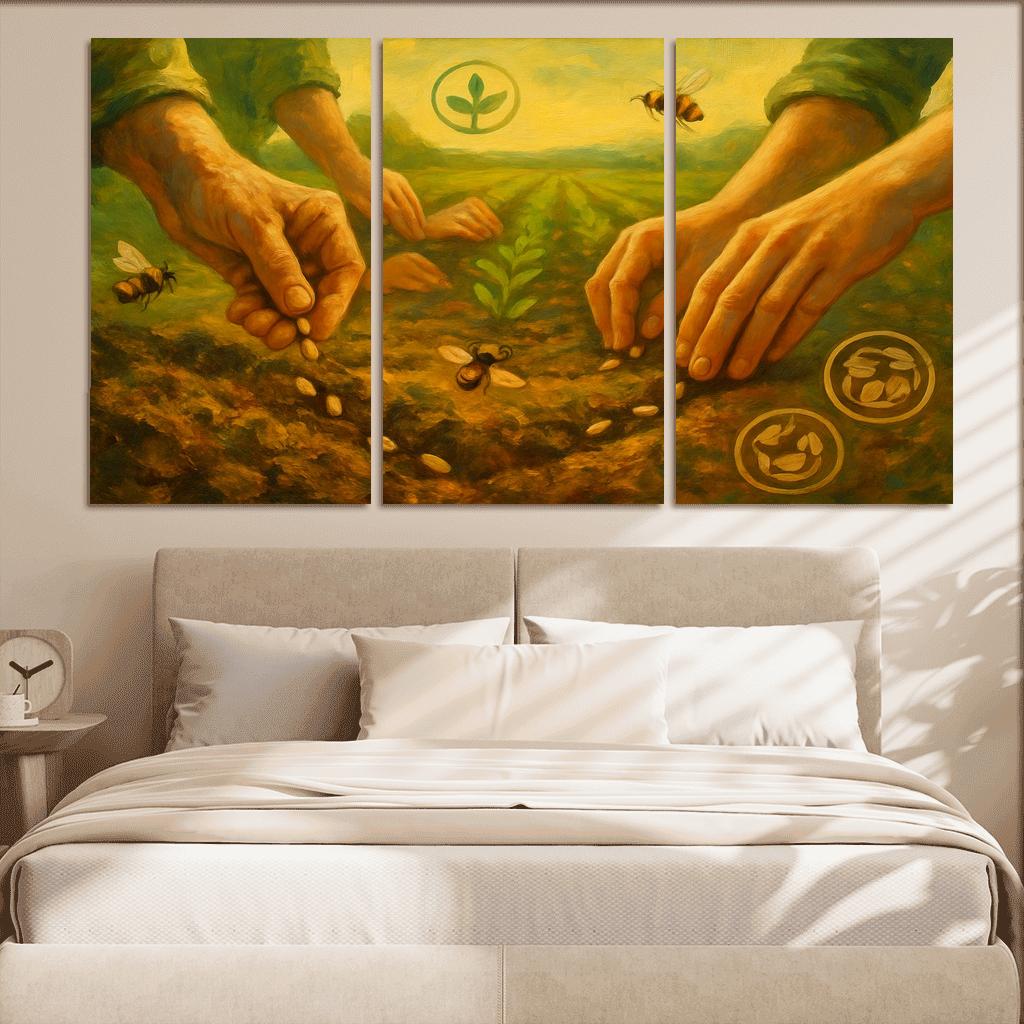 Seeds Of Tomorrow Regenerative Agriculture canvas paintings frame