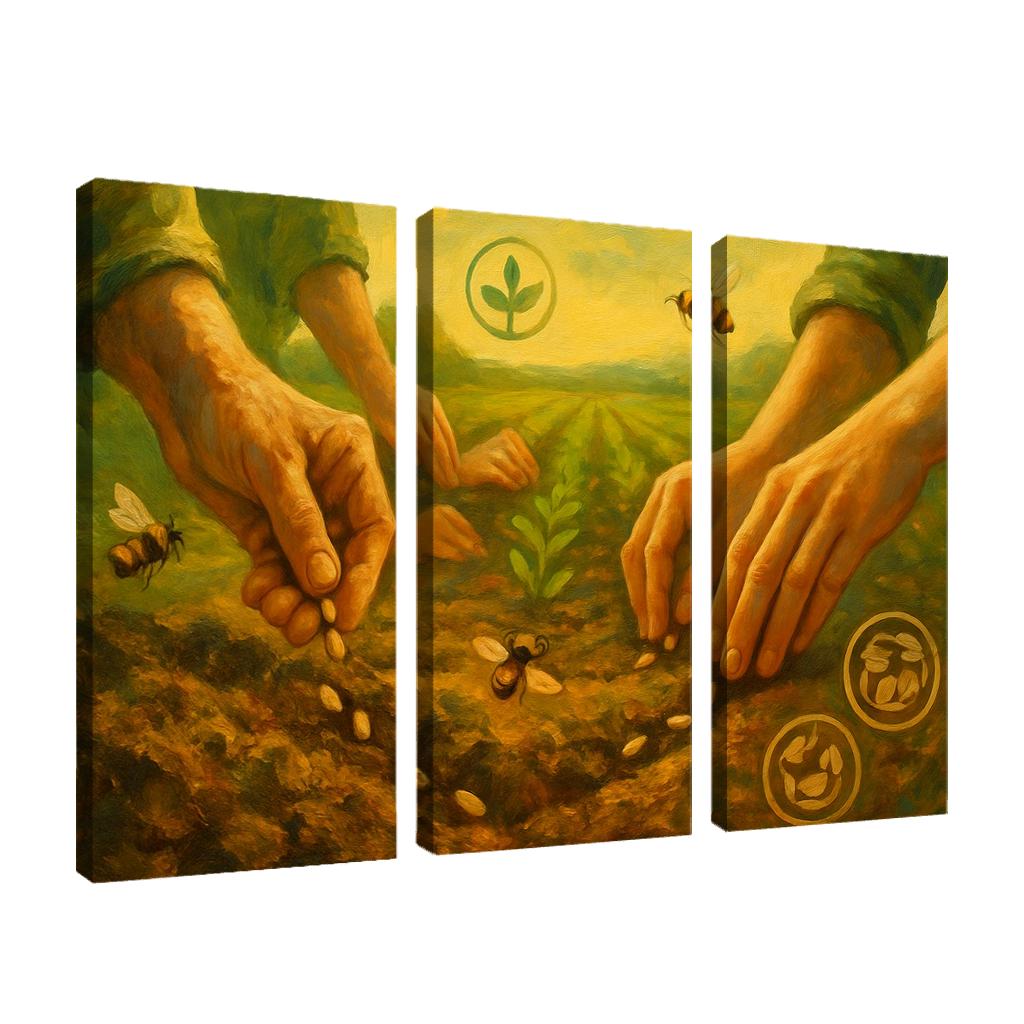 Seeds Of Tomorrow Regenerative Agriculture canvas paintings frame