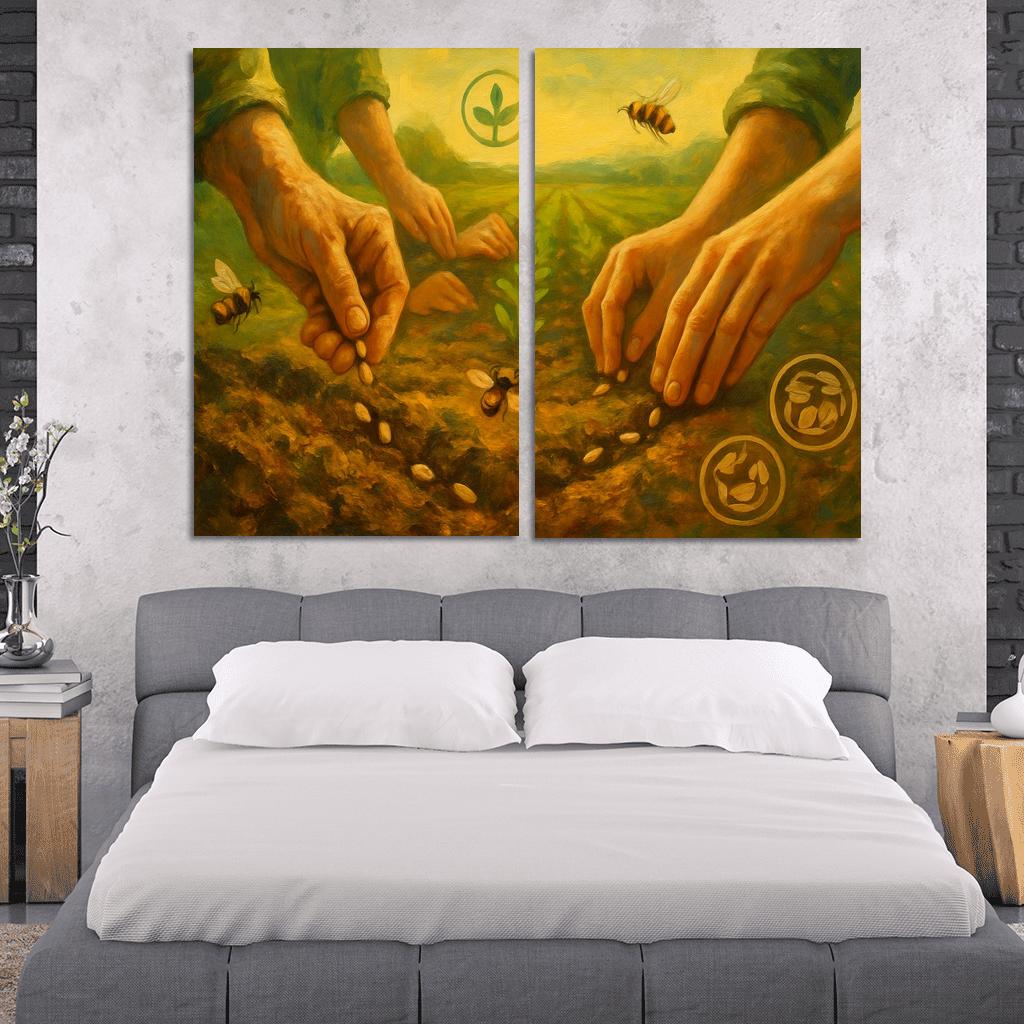 Seeds Of Tomorrow Regenerative Agriculture canvas paintings frame