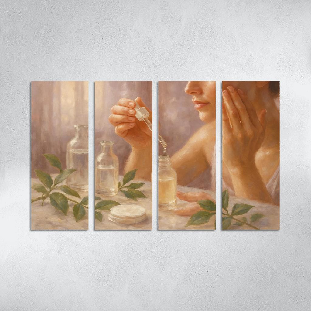 Botanical Dew Skin Ritual abstract paintings frame