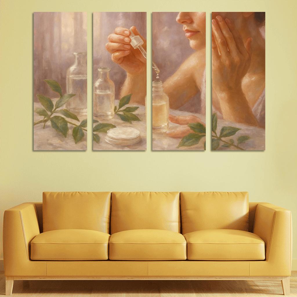 Botanical Dew Skin Ritual abstract paintings frame