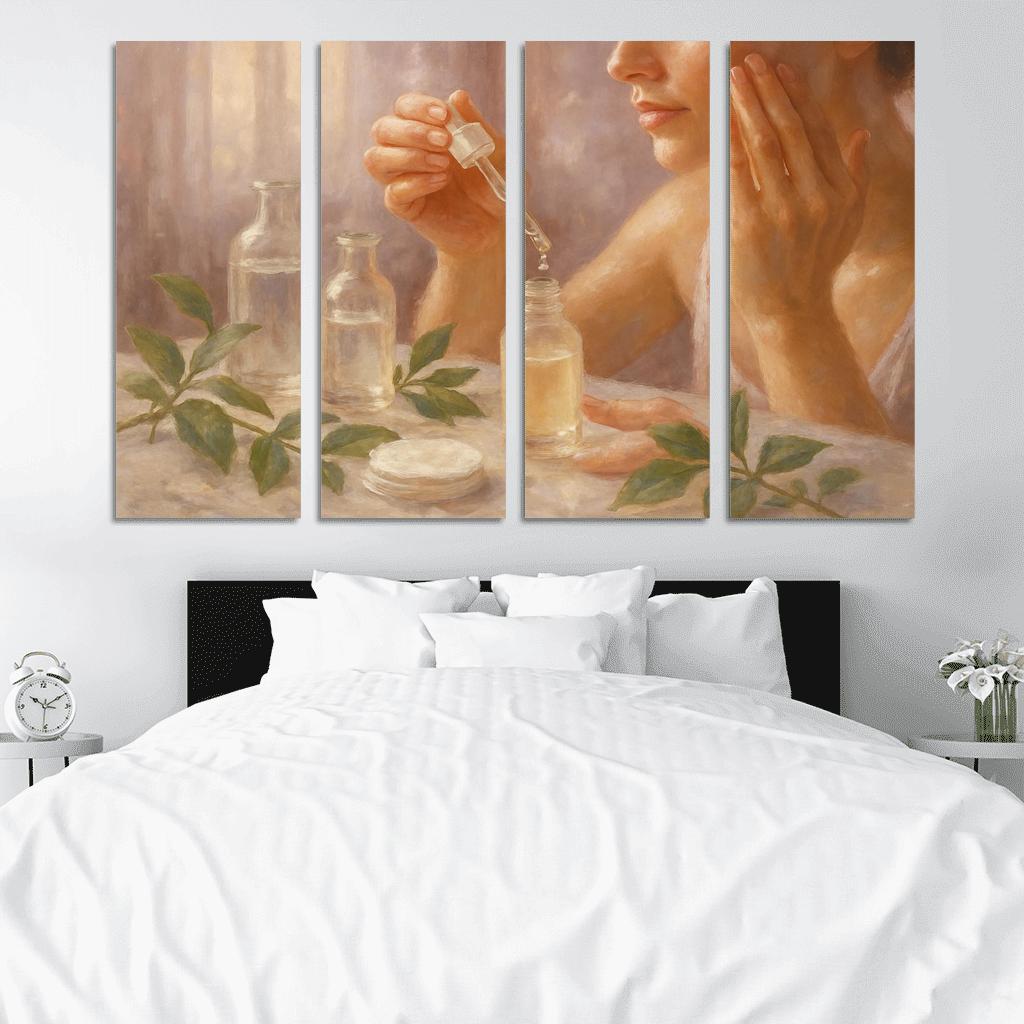 Botanical Dew Skin Ritual abstract paintings frame