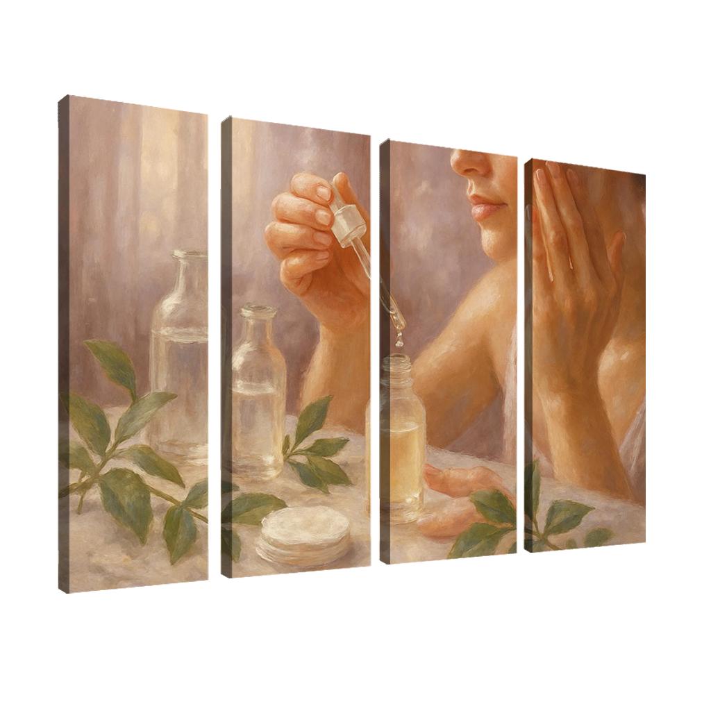 Botanical Dew Skin Ritual abstract paintings frame