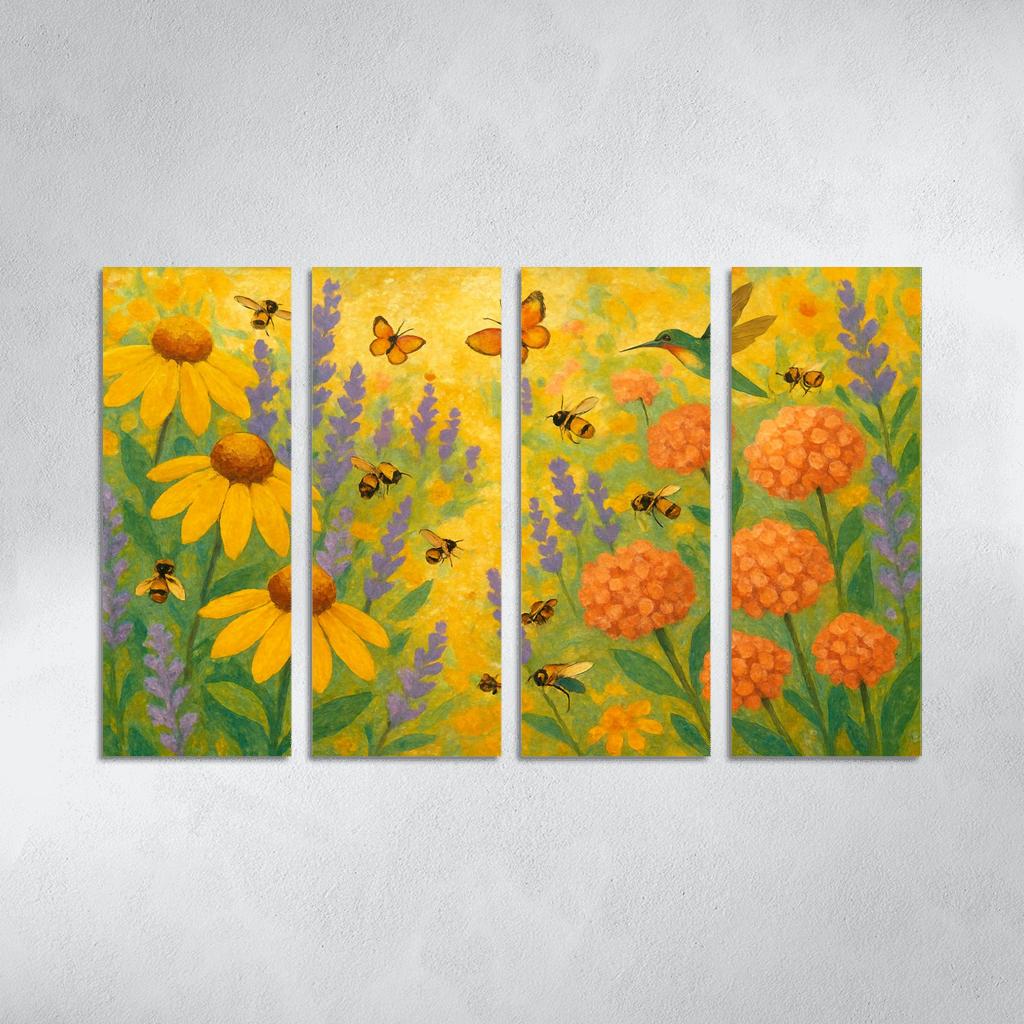 Pollinator Pathway Mosaic custom paintings frame