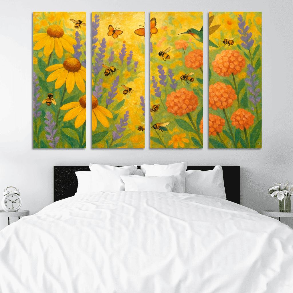 Pollinator Pathway Mosaic custom paintings frame