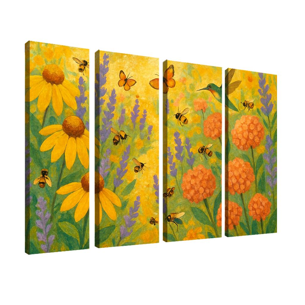 Pollinator Pathway Mosaic custom paintings frame