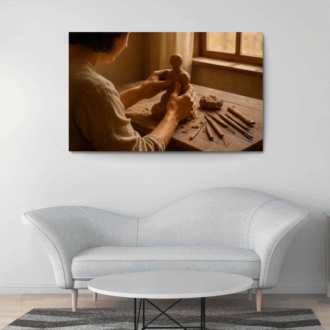 Clay Sculpting Therapy framed paintings