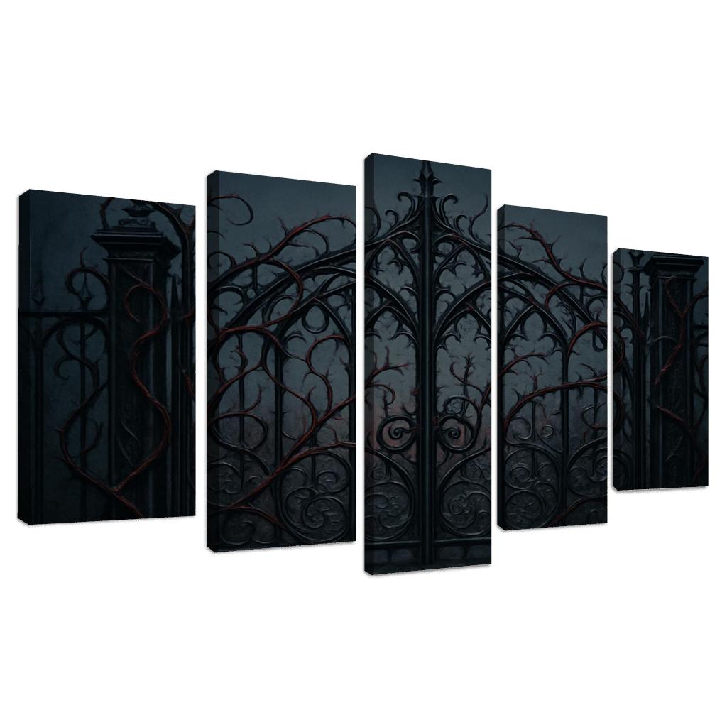 Enchanted Ironwork Gates Of Twilight framed paintings
