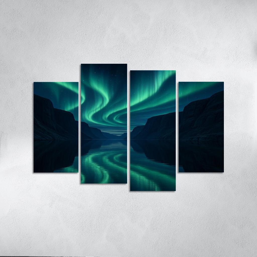 Aurora Over Glasslike Fjord decor