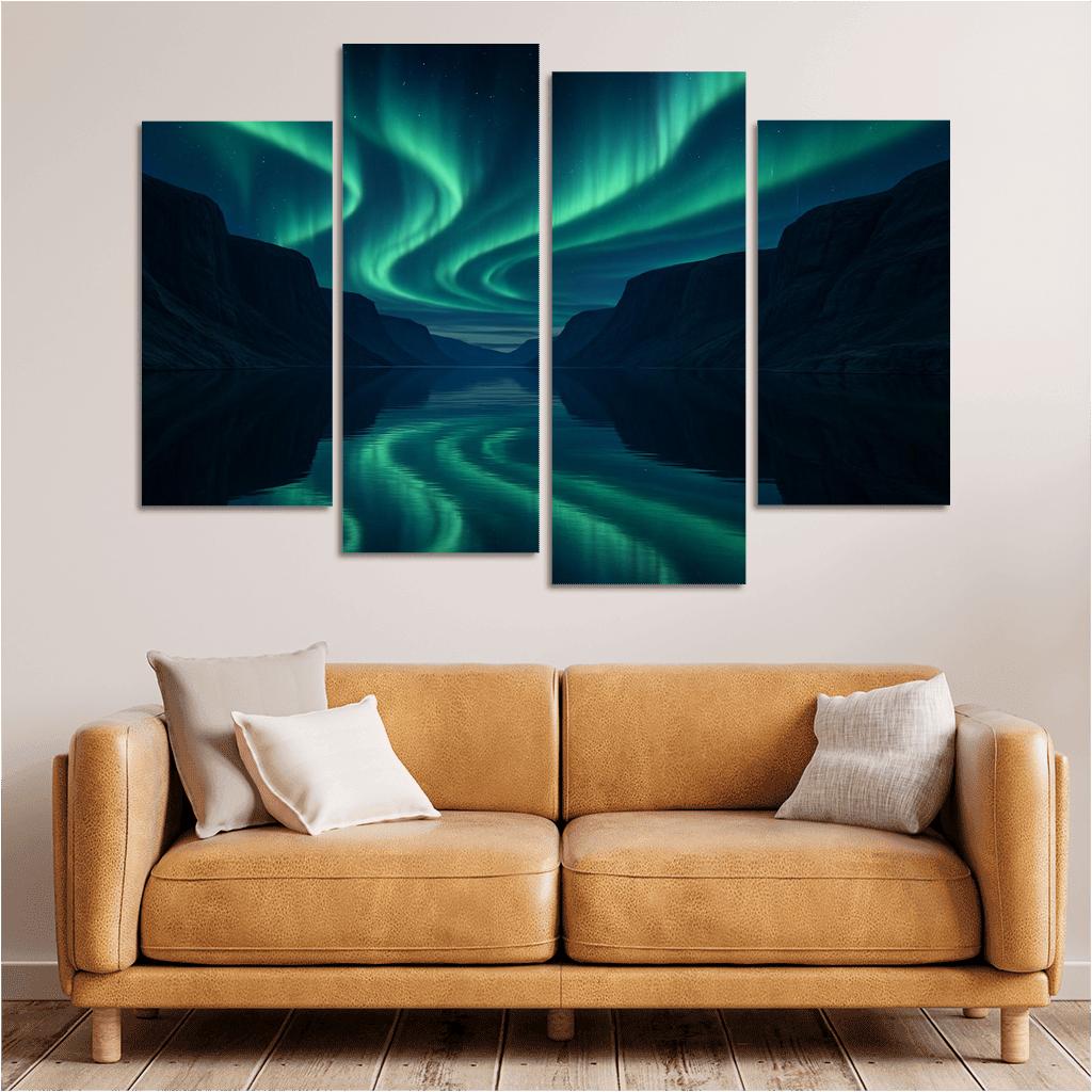 Aurora Over Glasslike Fjord decor