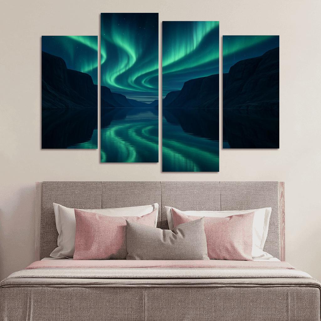 Aurora Over Glasslike Fjord decor