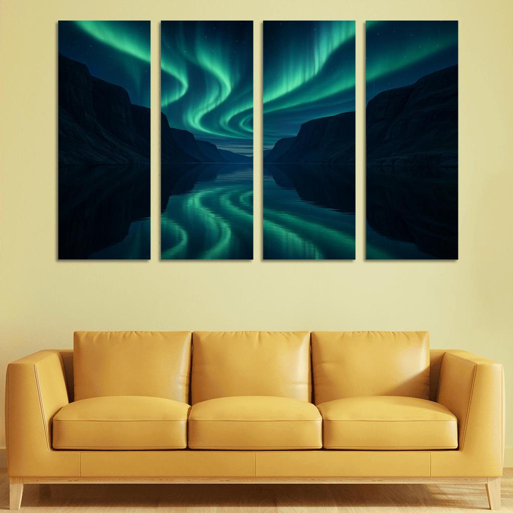 Aurora Over Glasslike Fjord decor