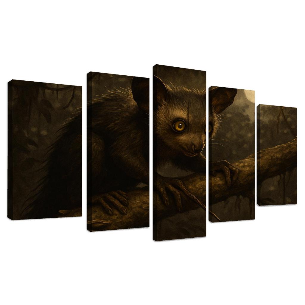 Aye Aye Forager In Moonlit Canopy premium artwork frames