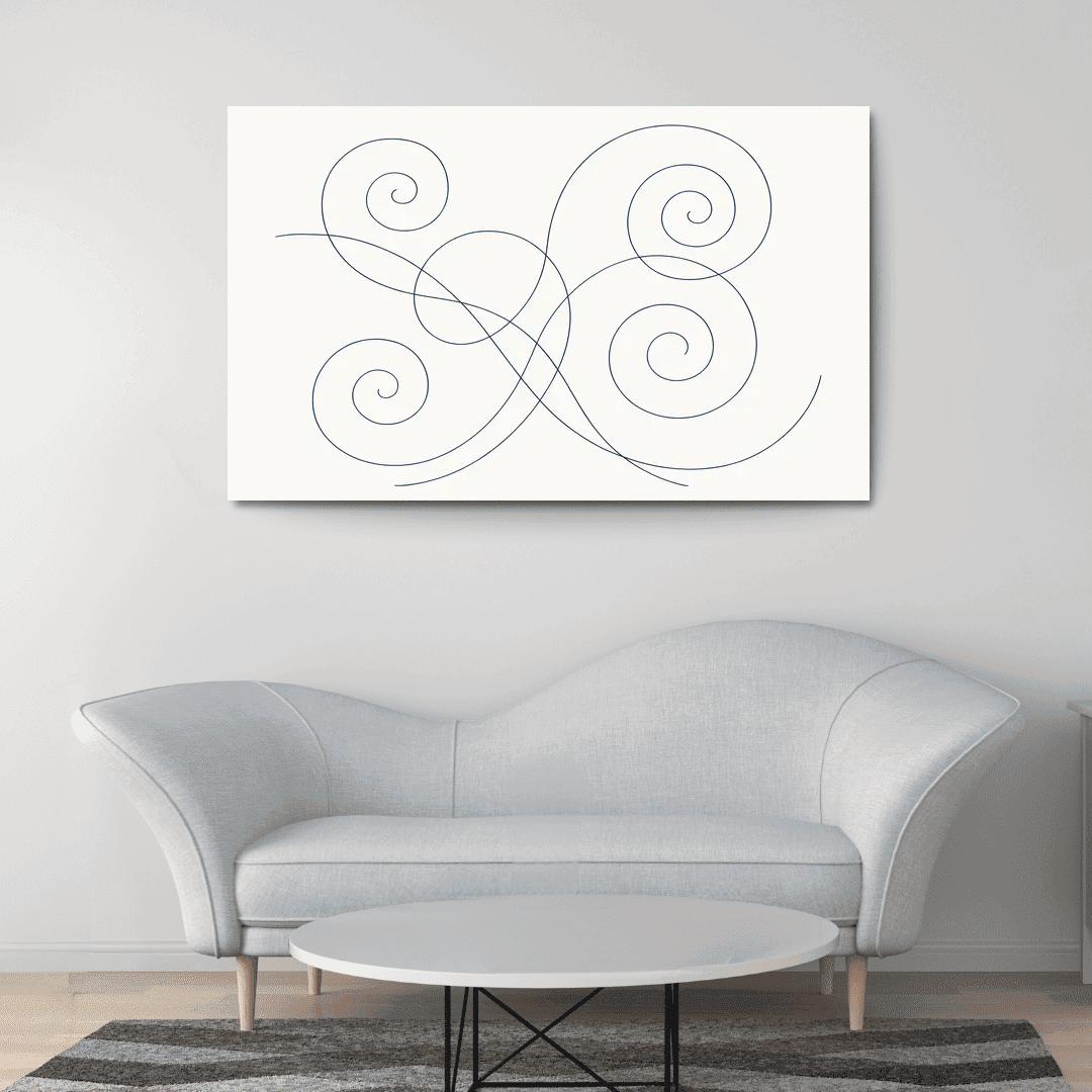 Whispering Spirals abstract paintings frame