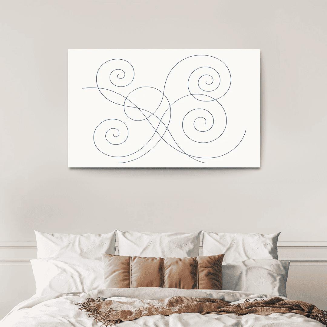 Whispering Spirals abstract paintings frame