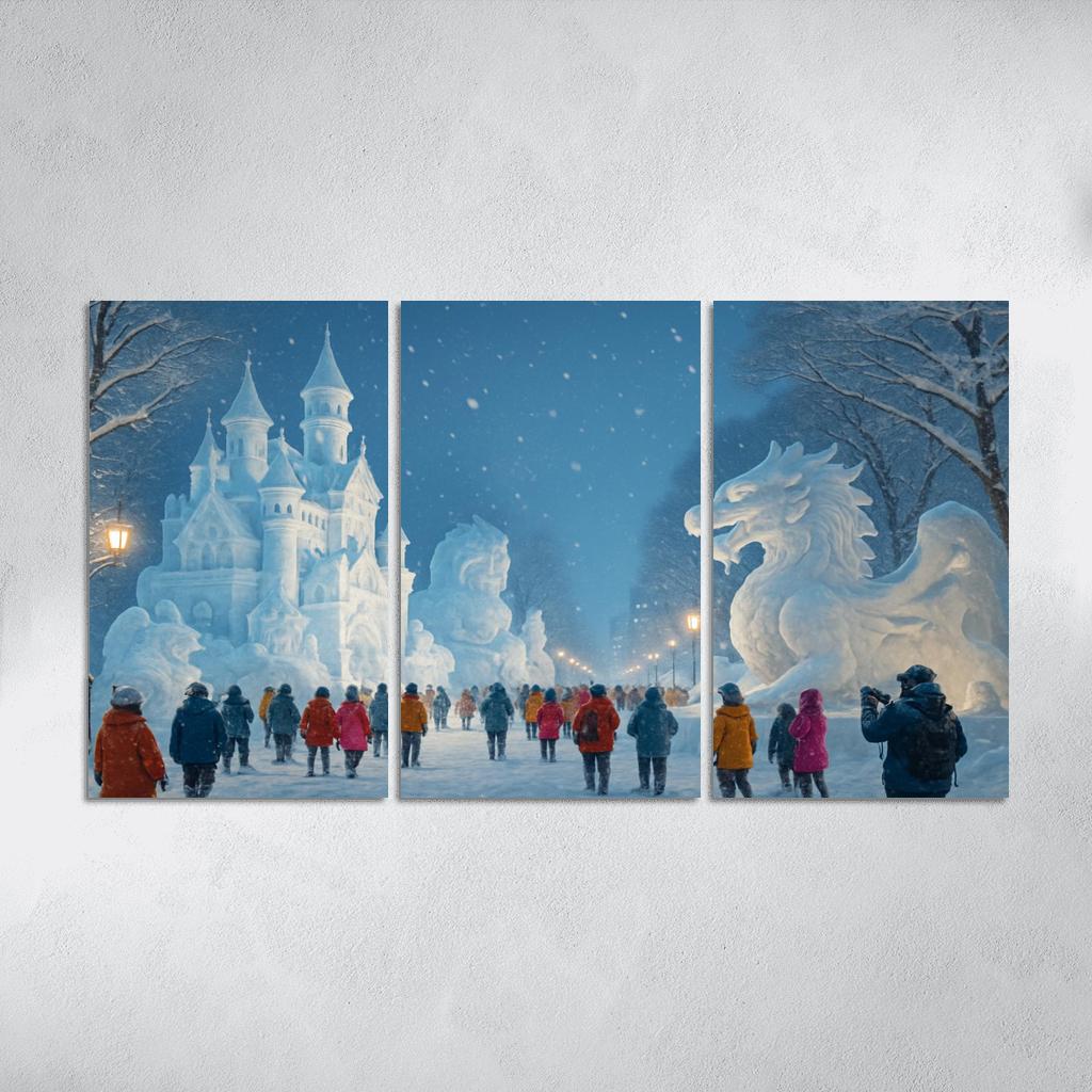 Sapporo Snow Festival - Sapporo Japan abstract paintings frame