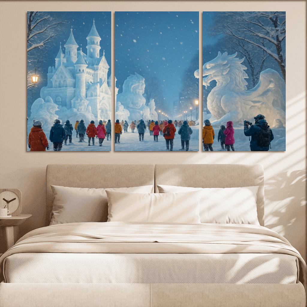 Sapporo Snow Festival - Sapporo Japan abstract paintings frame