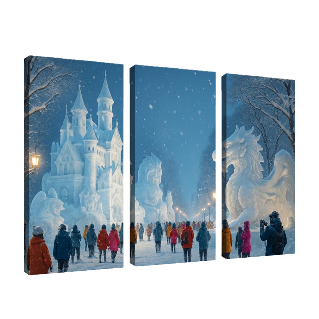 Sapporo Snow Festival - Sapporo Japan abstract paintings frame