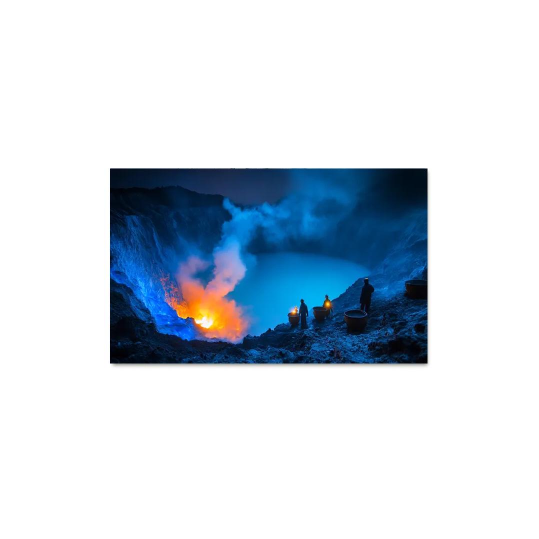 Kawah Ijen Blue Fire Crater custom paintings frame
