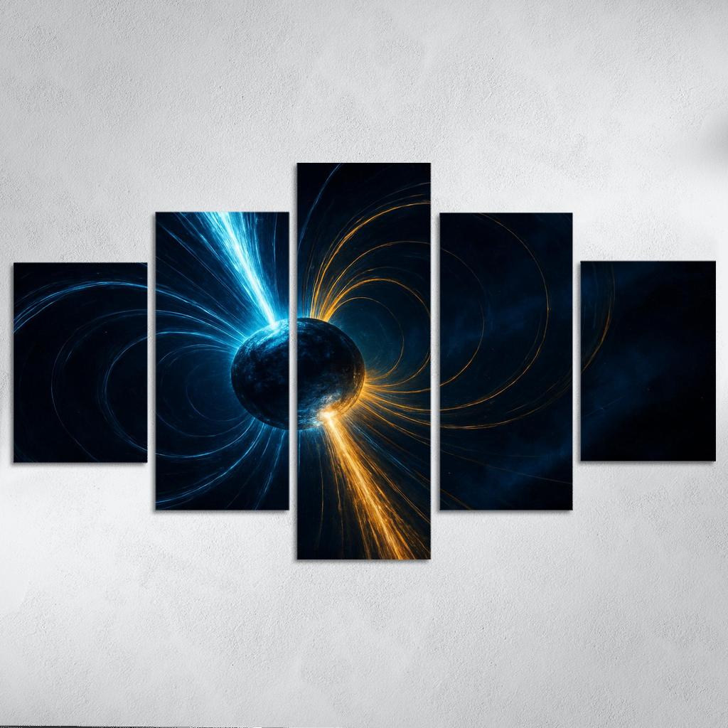 Photon Fountain Near A Spinning Magnetar wall art