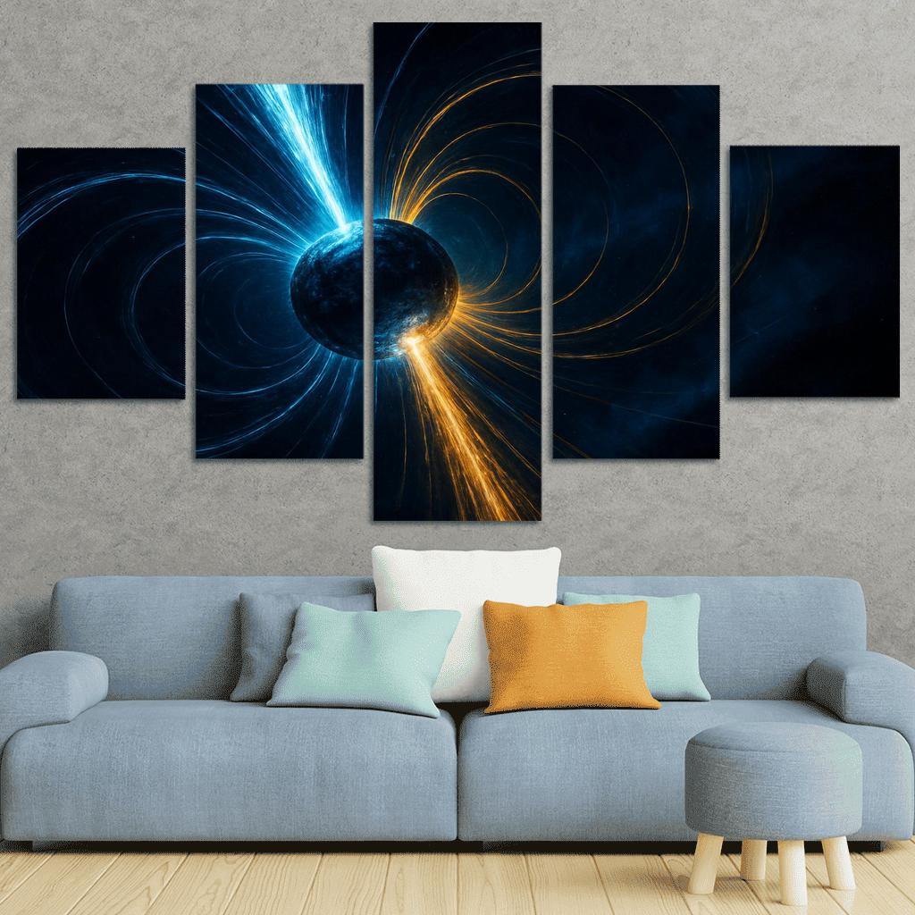 Photon Fountain Near A Spinning Magnetar wall art