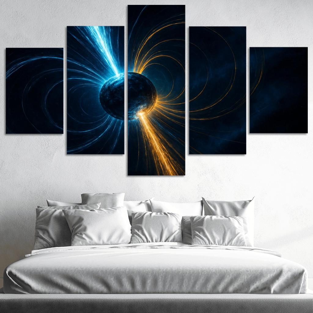 Photon Fountain Near A Spinning Magnetar wall art