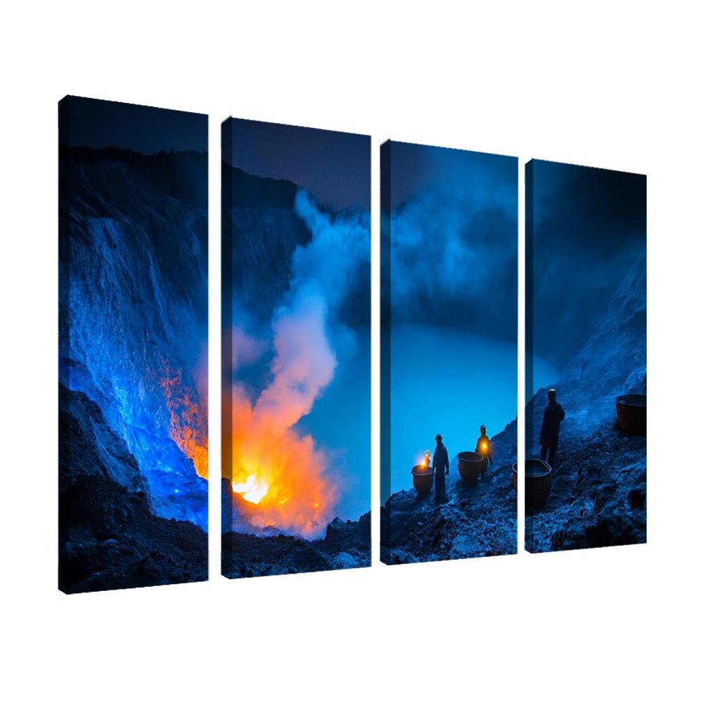Kawah Ijen Blue Fire Crater custom paintings frame