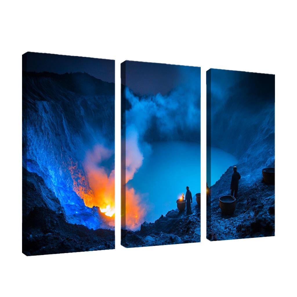 Kawah Ijen Blue Fire Crater custom paintings frame